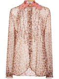 bandana collar sheer shirt