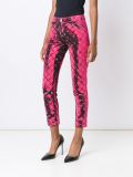 quilted effect trousers