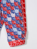 patchwork print trousers