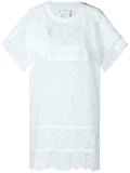 twill insert guipure lace dress
