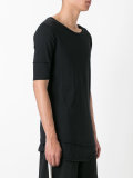 layered raw hem T-shirt