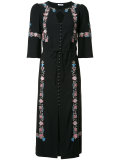 cut-out detail buttoned dress