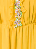 ruffled detail flared dress