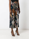 patterned flared trousers