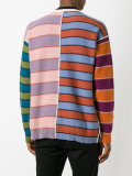 chest pocket striped jumper