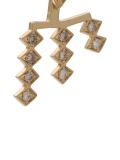 triple burst diamond earring