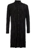 textured checkered long shirt