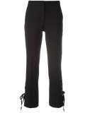 lace-up side cropped trousers