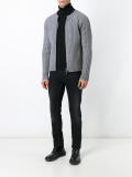 ribbed zip-up cardigan