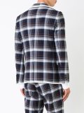 plaid single breasted coat