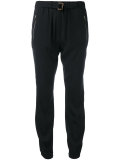 belted zip-pocket joggers