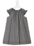 ruffled sleeve shift dress