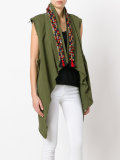 embroidered collar waistcoat 