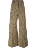 flared jacquard trousers 