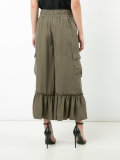 ruffled cropped trousers