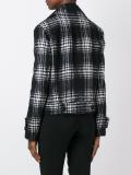 plaid double-breasted jacket