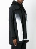 thick lapels zipped jacket