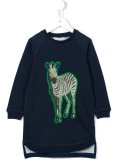 'Saphire' zebra print sweatshirt dress