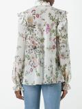 floral print sheer blouse