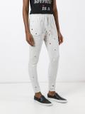 embroidered heart track pants 