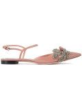embellished sling-back ballerinas
