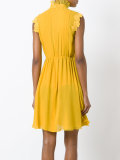ruffled detail flared dress