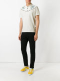 snake embroidered polo top