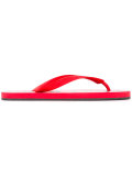 branded sole flip flops