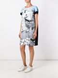 contrasting printed panel dress