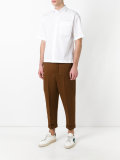striped panel shirt