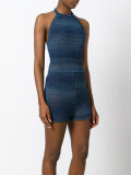 knitted halterneck playsuit