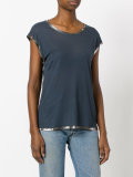 shinny trim T-shirt 