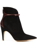 buckle front pointed toe boots