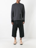 Wide leg cropped trousers