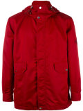 zipped hooded jacket