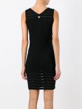 ribbed detail fitted dress 