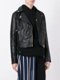 cropped leather jacket