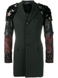 contrast sleeve blazer