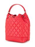 quilted drawstring crossbody bag