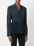pleated hem jacket