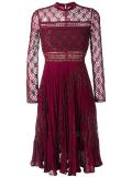 geometric sheer pattern dress