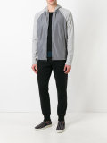 contrast-panel hooded sweatshirt