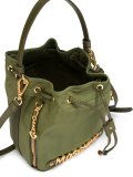 logo plaque bucket tote