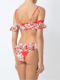 off shoulder printed bikini set