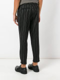 pinstriped trousers