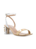 chain block heel sandals 