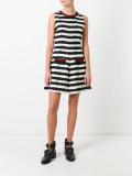 striped flared dress