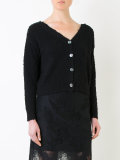cropped bouclé cardigan