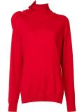 'Ruffle Polo Neck' sweater