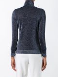 metallic turtle neck sweater